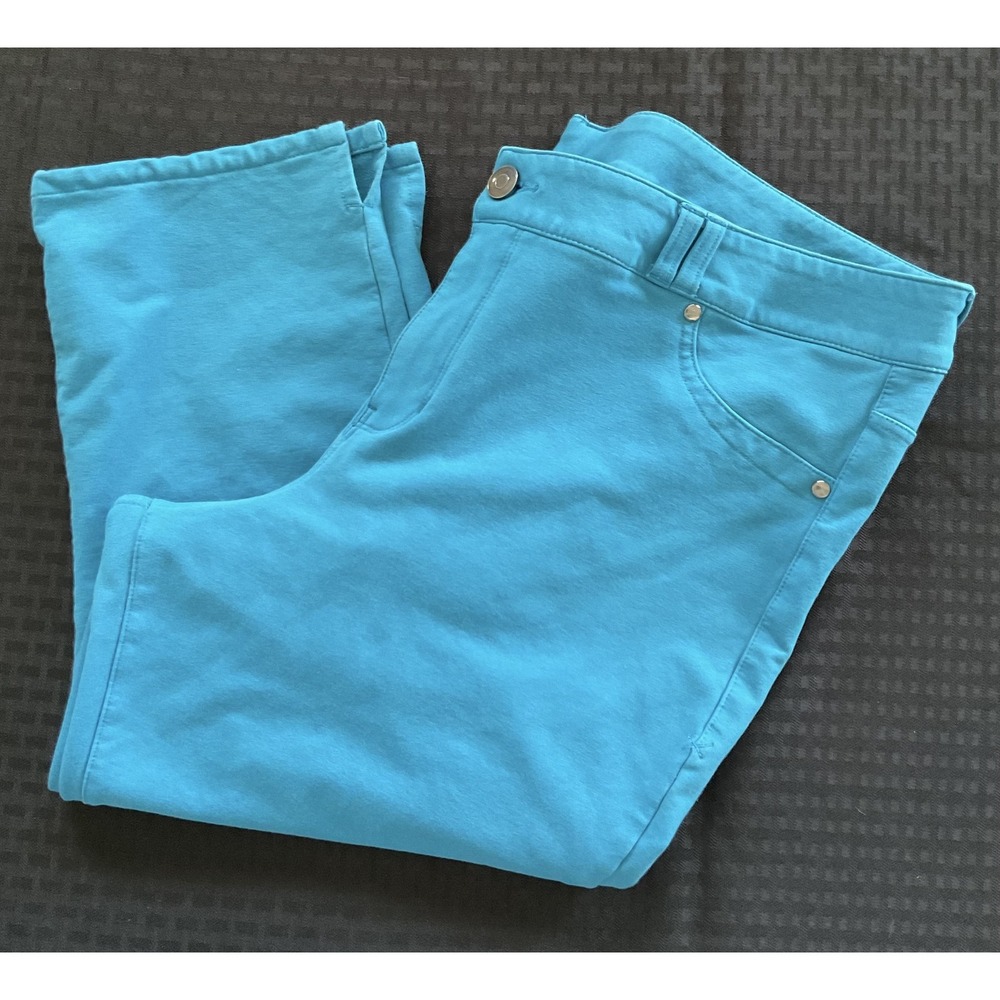 Lane Bryant Pants Womens 20 Blue Stretch Cotton Spandex Casual Comfort Pockets
